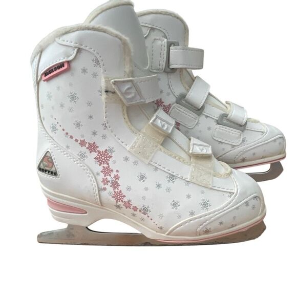Jackson Softec Girls Snowflake Print Ice Skates - Size 3 - Picture 1 of 9